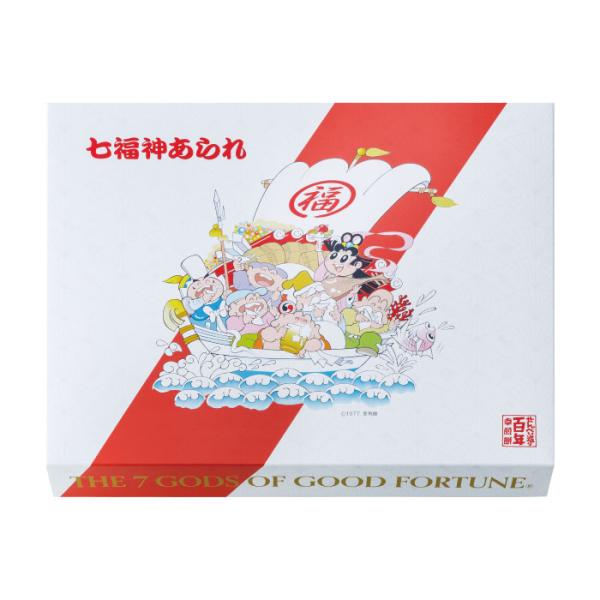 香ばしい「えび味」　恵比寿天 風味豊かな「青のり味」　大黒天 香り高い「しそ味」　福禄寿コクのある「バター味」　弁財天ピリリと辛い「唐がらし味」　寿老人まろやかな「チーズ味」　布袋尊スパイシーな「カレー味」　毘沙門天ひと粒ずつ個包装されて入...