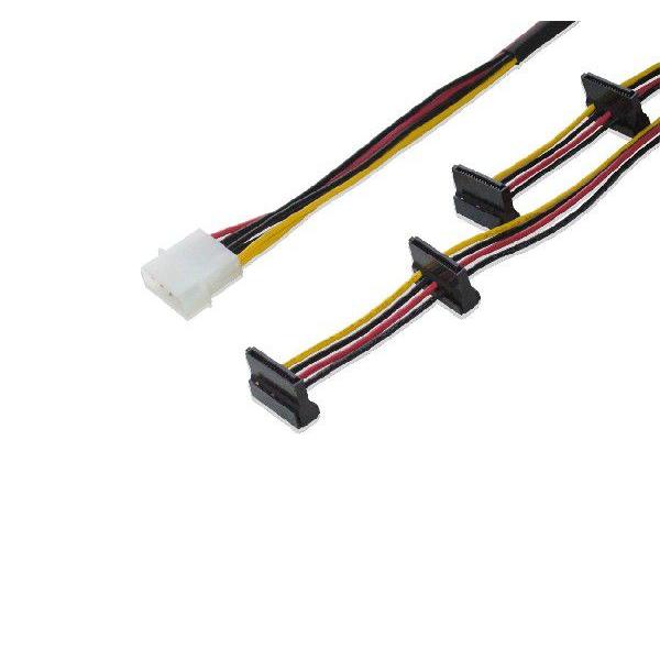 シリアルATA 4分岐（下向き）電源ケーブル SATA III対応 : エスエー