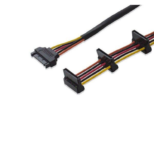 シリアルATA電源 3分岐（上向き）ケーブル SATA III対応 : エスエー