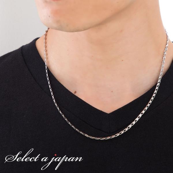 シルバー チェーンネックレス ステンレス ロープチェーン ネックレス メンズ レディース ステンレス