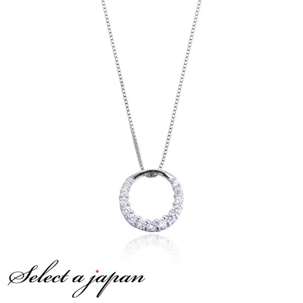 ネックレス レディース シルバー925 ペンダント 一粒 cz シンプル 金属アレルギー対応 ジュエリー アクセサリー リング