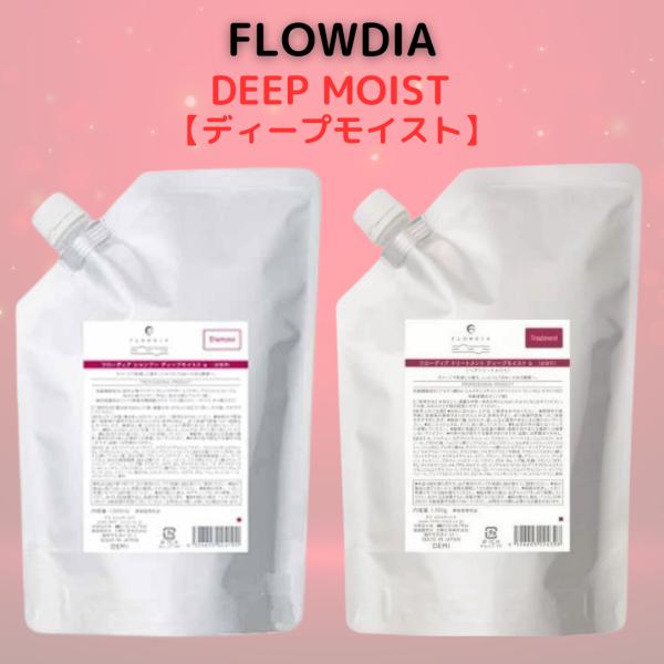 フローディア ディープモイスト シャンプー&トリートメント 1000 デミ 新品 FLOWDIA 2点セット デミ フローディア ディープモイスト シャンプー