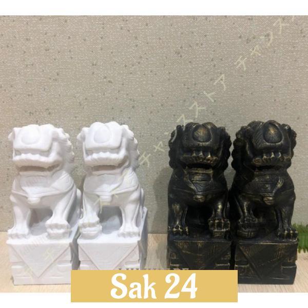 狛犬 置物 獅子 シーサー玄関 神棚 風水 こまいぬ 雄雌セット 一対