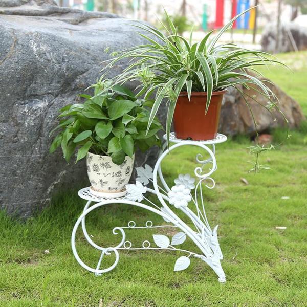 プランタースタンド フラワースタンド ガーデンラック 鉢スタンド 植木鉢 棚 花台 鉢植え ベランダ アイアン ガーデニング 庭飾り 花置き棚カート形