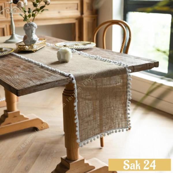 ★テーブルの中央にさらりと敷きこむだけで、ぐっとお洒落な雰囲気を作り出してくれるテーブルランナー。★柔らかく、耐久性があり、環境に優しい、ガラスや陶器の食器、花瓶なども安心して置けます。★お部屋を明るく：パッと敷くだけで、おしゃれなテーブル...