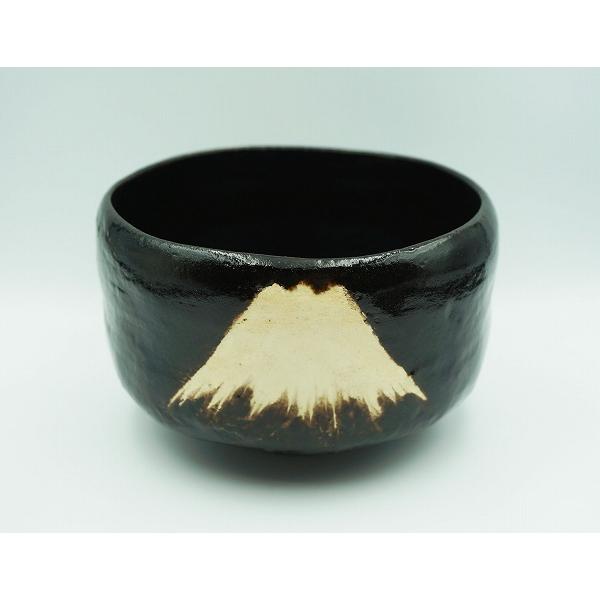 茶道具 茶碗 茶碗 黒楽 富士山 秋艸庵 化粧箱 : 新古茶道具 さかい