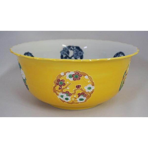 茶道具 菓子器 菓子鉢 黄交趾 花丸紋 伊藤南山 桐箱 : 新古