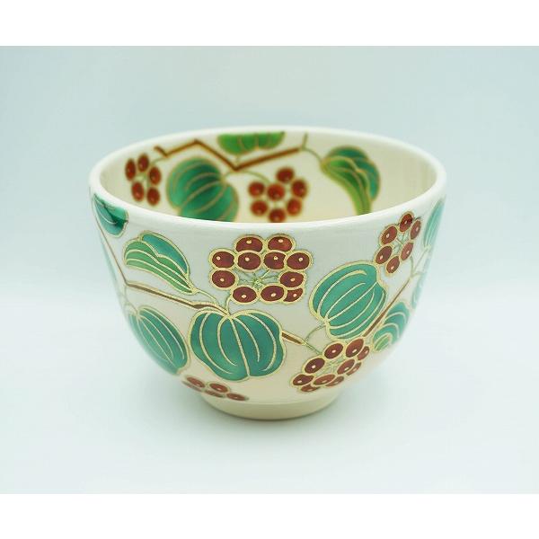 茶道具 茶碗 茶碗 色絵 山帰来 加藤起楽 化粧箱 : 新古茶道具