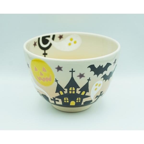 加藤起楽　色絵茶碗　ハロウィン飾り　茶道具 茶道具 茶碗 茶碗 色絵 ハロウィン 加藤起楽 化粧箱 : 新古茶道具