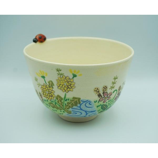 茶道具 茶碗 色絵 秋草花籠 小手毬窯 新品未使用 茶道具 茶碗 色絵 秋草花籠 小手毬窯 新品未使用 小手鞠窯 色絵 秋の