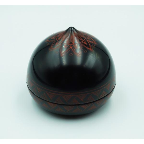 茶道具 香合 宝珠香合 黒 キンマ 紙箱 : 新古茶道具 さかい ヤフー店