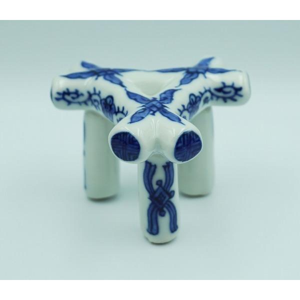 T749 蓋置 『三ツ兎 蓋置』『伊東桂楽 造』 共箱 茶道具 茶道具