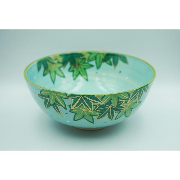 茶道具 茶碗 平茶碗 色絵 青楓 東山深山 桐箱 : 新古茶道具 さかい