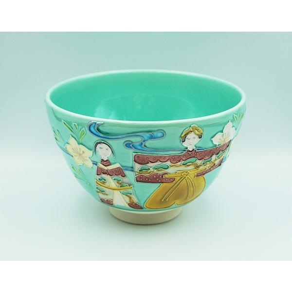茶道具 茶碗 茶碗 淡青交趾 立雛 谷口菁嵐 桐箱 : 新古茶道具 茶道具 茶碗 茶碗 淡青交趾 立雛 谷口菁嵐 桐箱 : 新古茶道具