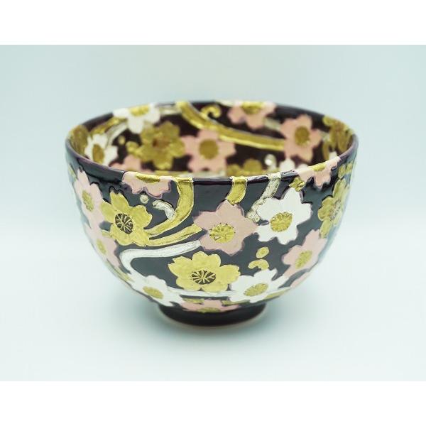 茶道具 茶碗 茶碗 紫交趾 桜 利昇窯 桐箱 : 新古茶道具 さかい ヤフー