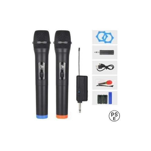 ワイヤレスマイクシステム メタルマテリアル カラオケセット 無線マイク Kithouse UHF ワイヤレスマイクシステム メタルマテリアルコードレス
