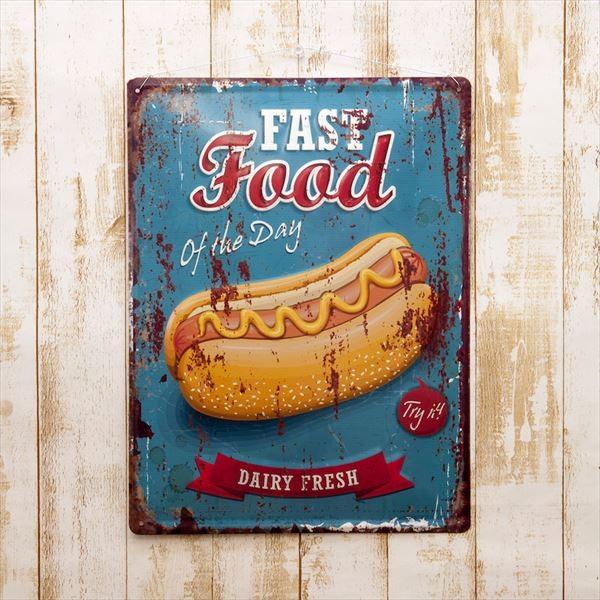 アメリカン レトロ ブリキ看板 送料無料 アンティーク エンボス