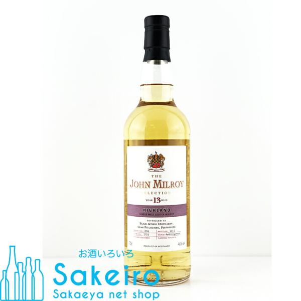 ジョン ミルロイ ブレアソール 1998 13年 リフィル ホグスヘッド 46％ 700ml[ウイスキー]