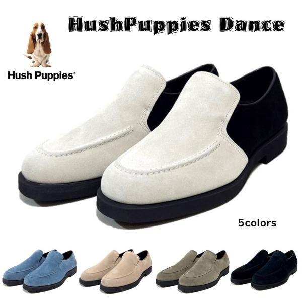ハッシュパピー Hush Puppies メンズ 靴 スリッポン  M-13T Uチップ WAYNE 撥水加工 スエード靴 日本製 ダンスシューズ DANCE Popping WONDER 808 CREW