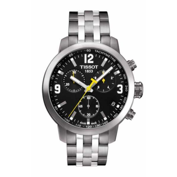 正規品TISSOT【ティソ】PRC200 クロノグラフ 20気圧防水 ブラック文字 