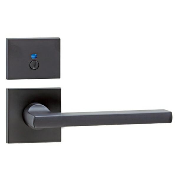 川口技研 レバーハンドル ブラック表示錠 角座 LVS-62A-4PSQJ-ZB : 佐