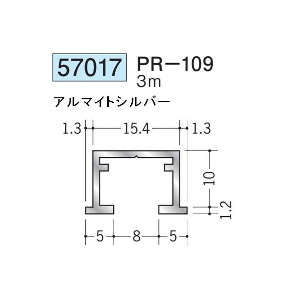 創建 SOKEN 57017 アルミ ピクチャーレール ビス止めタイプ PR-109 長