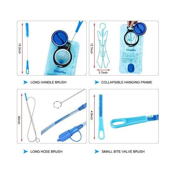 予約販売品 Flexible Pack Brush Cleaning 1 In 4 Kit Cleaning Bladder Hydration Simplike 海外正規品並行輸入品アメリカ直輸入送料無料 Tube Hydrat For Rack Drying Foldable Brush Small Brush Big Brush 水筒 ジャグ タンク Www Solidarite Numerique Fr