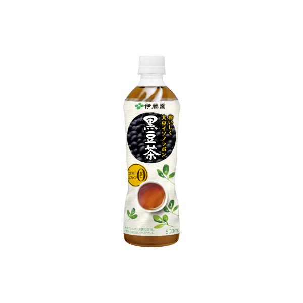 *伊藤園 おいしく大豆イソフラボン 黒豆茶 PET 500mlx24本