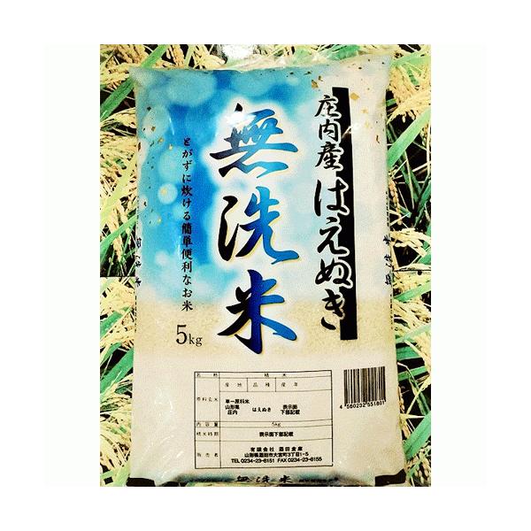 はえぬき 無洗米 5kg 山形県庄内産 令和7年産 お米 コメ : 米の酒田