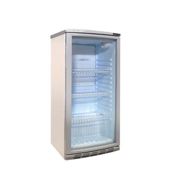 前面ガラス冷蔵ショーケース 小型 100L [RCS-100]  ■棚段数3段■外気温の影響を受けにくいペアガラスを採用■傾斜のある場所でも水平におけるアジャスター付※設置後6時間以上が経過するまでプラグをコンセントに挿さないでください。設...