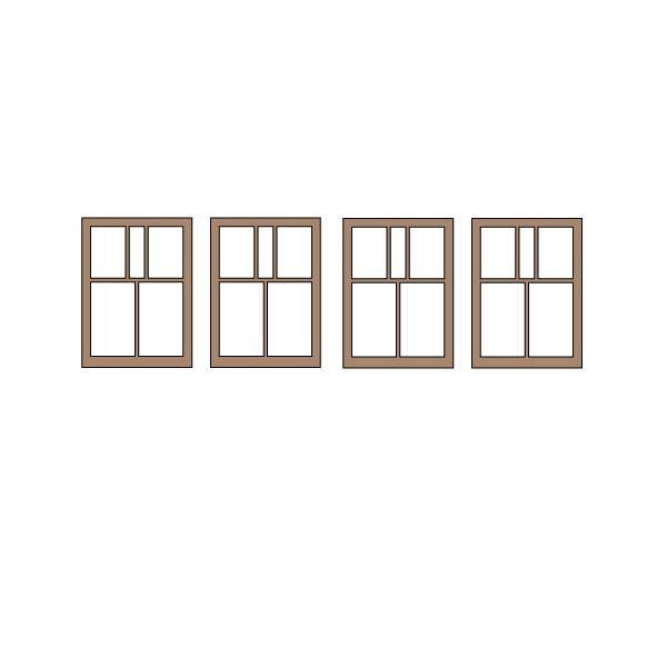 ���ԑ��@17type�@8.75 x 12mm�@4�Z�b�g�i4���j�@�F�N���V�b�N �X�g�[���[�@���h���L�b�g�@HO(1/87)�@PAS-0002-17