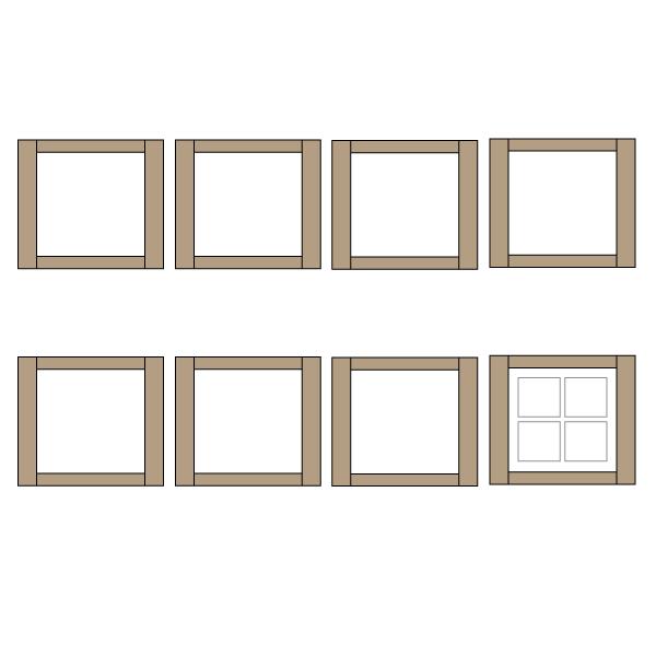 ���ԑ��g�@10type�@8.75 x 8.5mm�@8�����@�F�N���V�b�N �X�g�[���[�@���h���L�b�g�@HO(1/87)�@PAS-0004-10