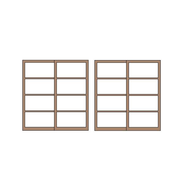 1�Ԕ��@26type�@19 x 20.5mm�@2�Z�b�g�i4���j�@�F�N���V�b�N �X�g�[���[�@���h���L�b�g�@HO(1/87)�@PAS-0005-26