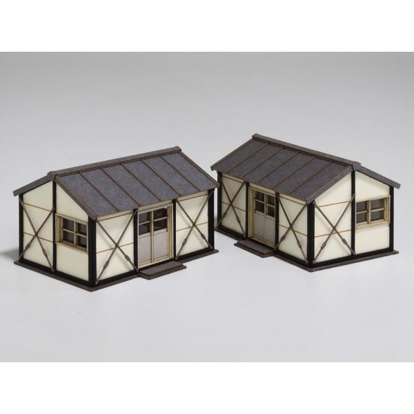 プレハブ小屋A 2セット入り ：梅桜堂 N(1/150) 着色済みキット ST-019