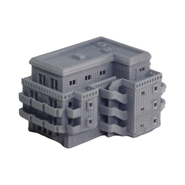 4階建てマンション　：Diorama City　建物3D未塗装キット　1/600サイズ　3004