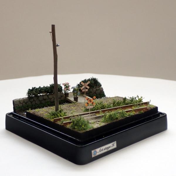 梅花藻咲く用水路と朝顔 ：Art Stage K 塗装済完成品 1/87サイズ