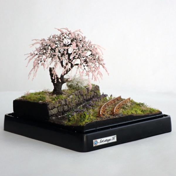 いつか見た風景 枝垂桜の古木とハナダイコン ：Art Stage K 塗装済完成