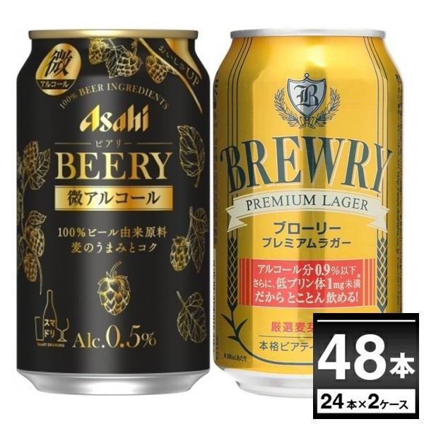 7 10限定 2 送料無料 ブローリー ビアテイスト 24本 プレミアムラガー 長s3 380円 1ケース 355ml 24缶 ノンアルコールビール