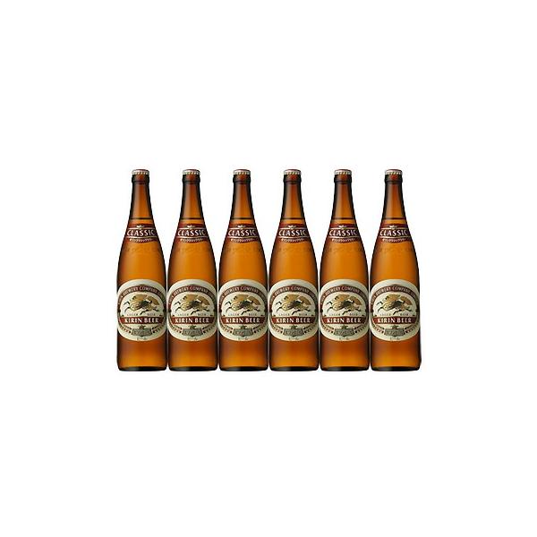 キリンビール クラシックラガー 大瓶 633ml ビール6本セット : サカツ