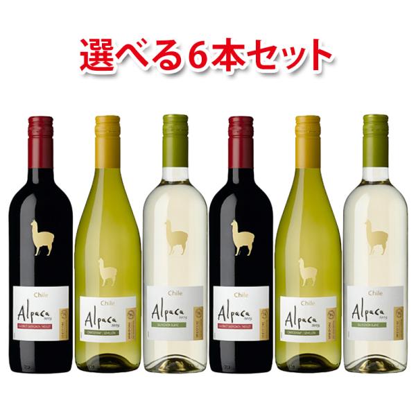 在庫限り 3種限定 サンタ・ヘレナ アルパカ 750ml 選べる 6本 セット ワイン 送料無料 北海道 沖縄は送料1000円 クール便は800円加算