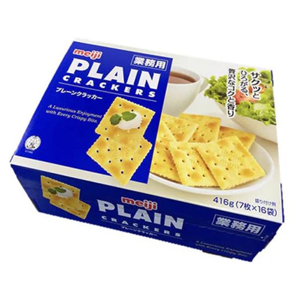 発酵による豊かな風味、小麦粉の焼けた香ばしさとサクサクした食感が特徴のプレーンクラッカーです。