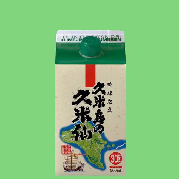他サイト： 【沖縄県久米島で造られた爽やかな飲み口の泡盛！】　久米島の久米仙　泡盛　30度　900mlパックの商品画像