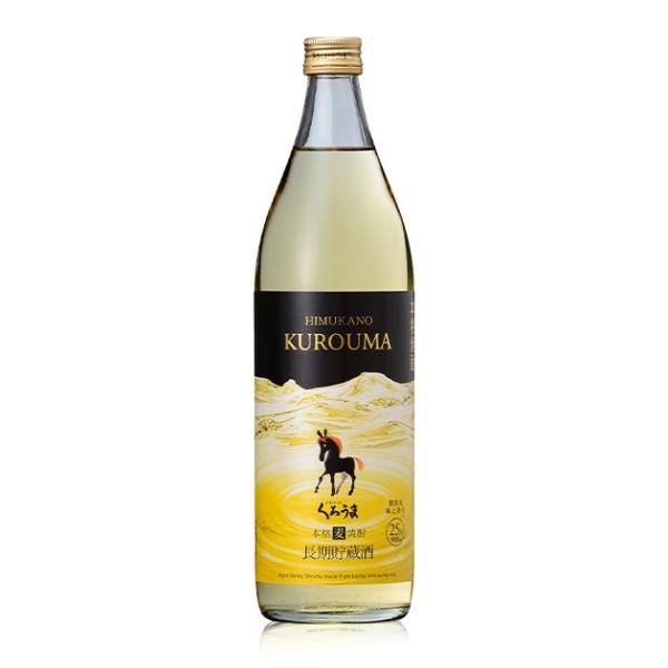 ひむかのくろうま長期貯蔵（クロウマちょうき）　長期貯蔵むぎ焼酎　２５度　９００ml　宮崎県高千穂町　神楽酒造