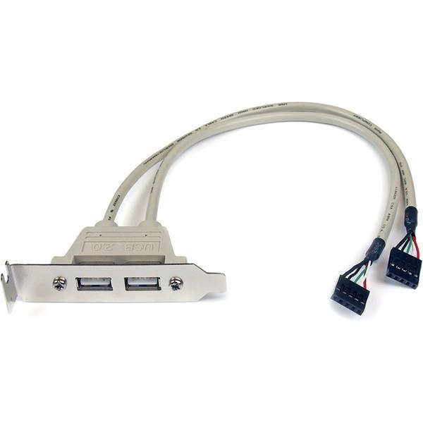 StarTech USBPLATELP ϊA_v^P[u(2xUSB A-2x IDC 5s) [J[