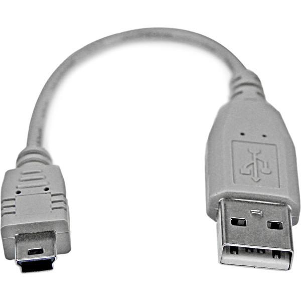 StarTech USB2HABM6IN O[ USB~jB P[u 15cm Type-A(IX) - Mini-B(IX)