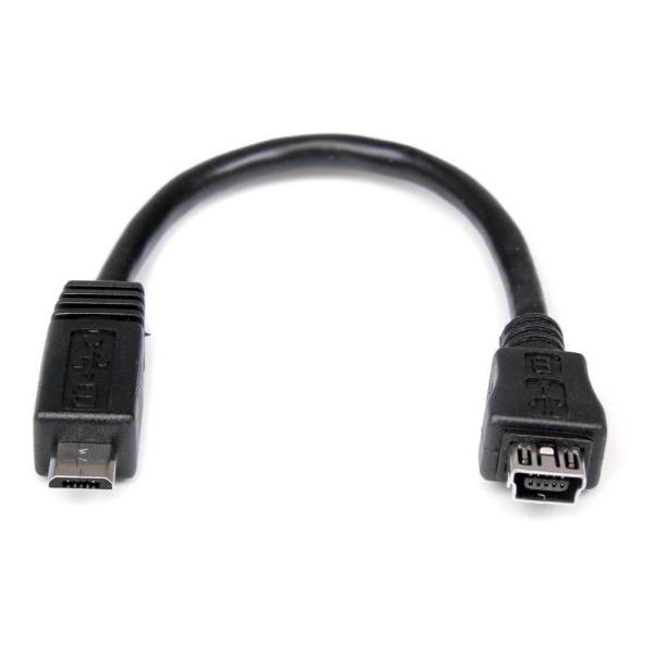StarTech UUSBMUSBMF6 ubN Micro USB - Mini USB ϊA_v^P[u }CNUSB(IX) - ~jUSB(X) [J[