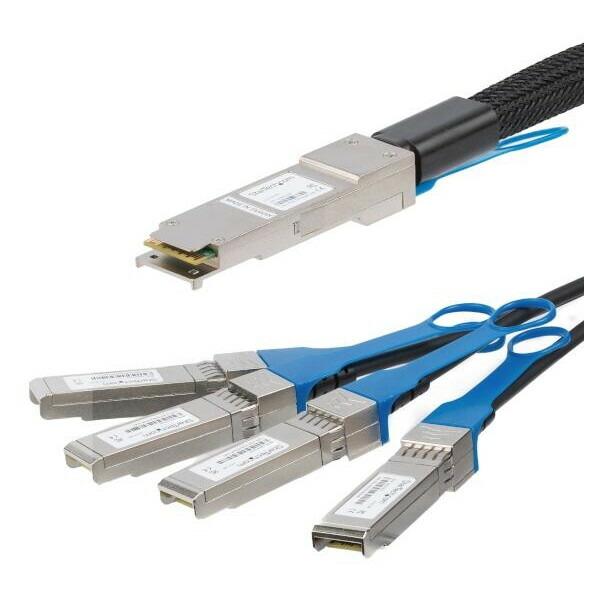 StarTech QSFP4SFPPC1M MSA����DAC �u���[�N�A�E�g�P�[�u�� 1m