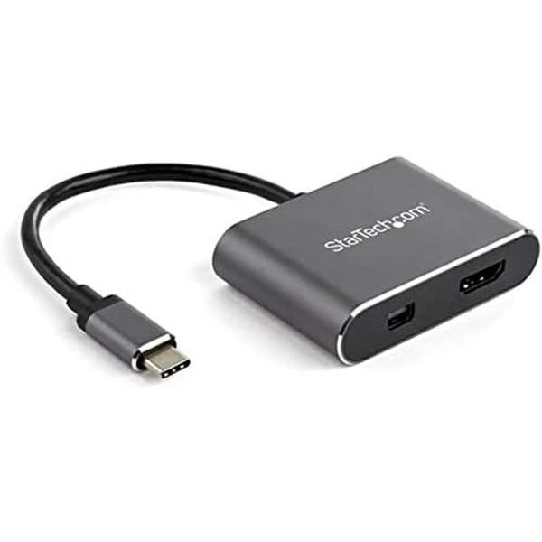 StarTech CDP2HDMDP Xy[XO[ USB-C-Mini DisplayPort/HDMIϊA_v^ 4K/60HzΉ USB Type-CڑHDMI/Mini DP 2 in 1A_v^