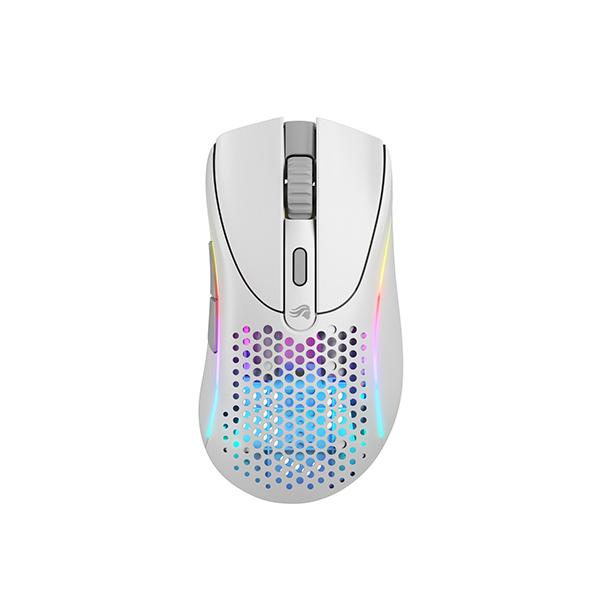Glorious - Model D 2 Wireless Optical RGB Gaming Mouse with 6 Programmable Buttons - Wireless - Matte White