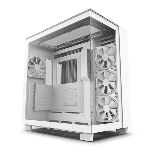 デスクトップPCケース ホワイト NZXT CM-H91EW-01 NZXT ホワイト H9 Elite 強化ガラスモデル 2層構造